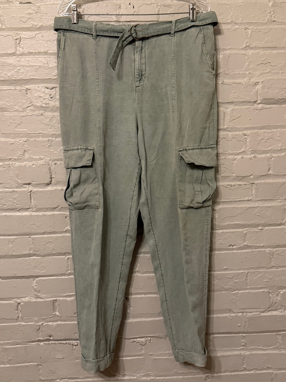 Nicole Miller Linen Cargo Pants